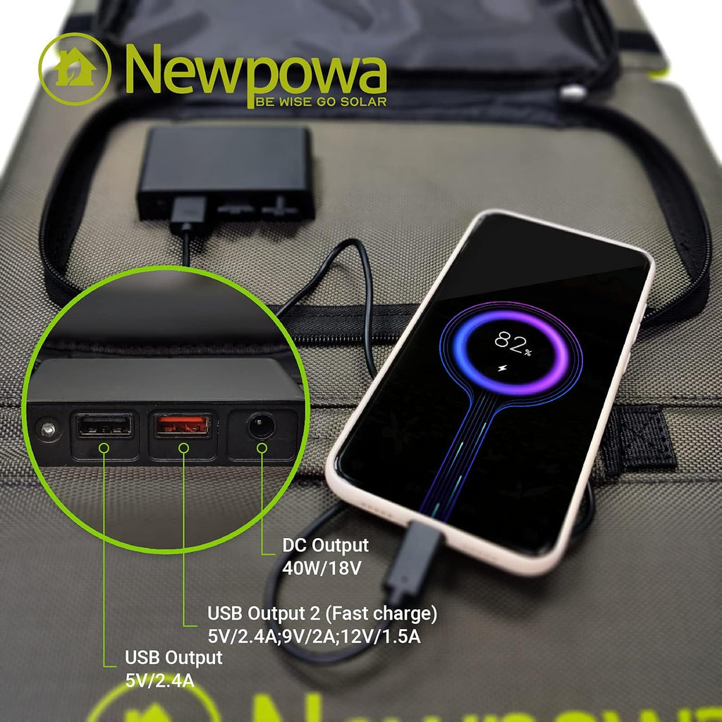 60W Foldable Solar Panel Charger with Mono Cells J8533