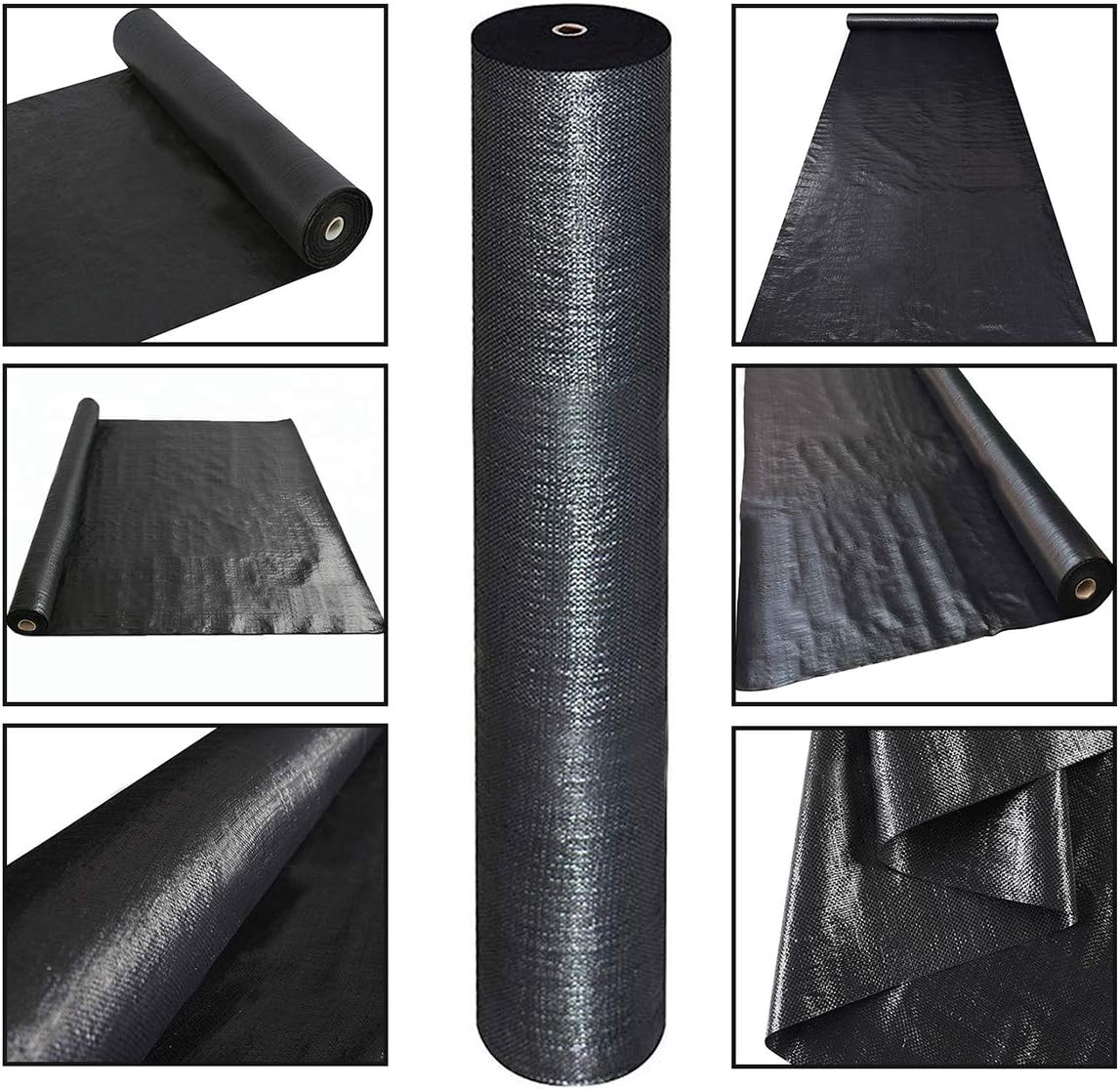 5oz Pro Weed Barrier Landscape Fabric, 3ft x 100ft, Black, Pack of 2 V20572