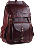 Vintage Full Grain Leather Laptop Backpack E838037