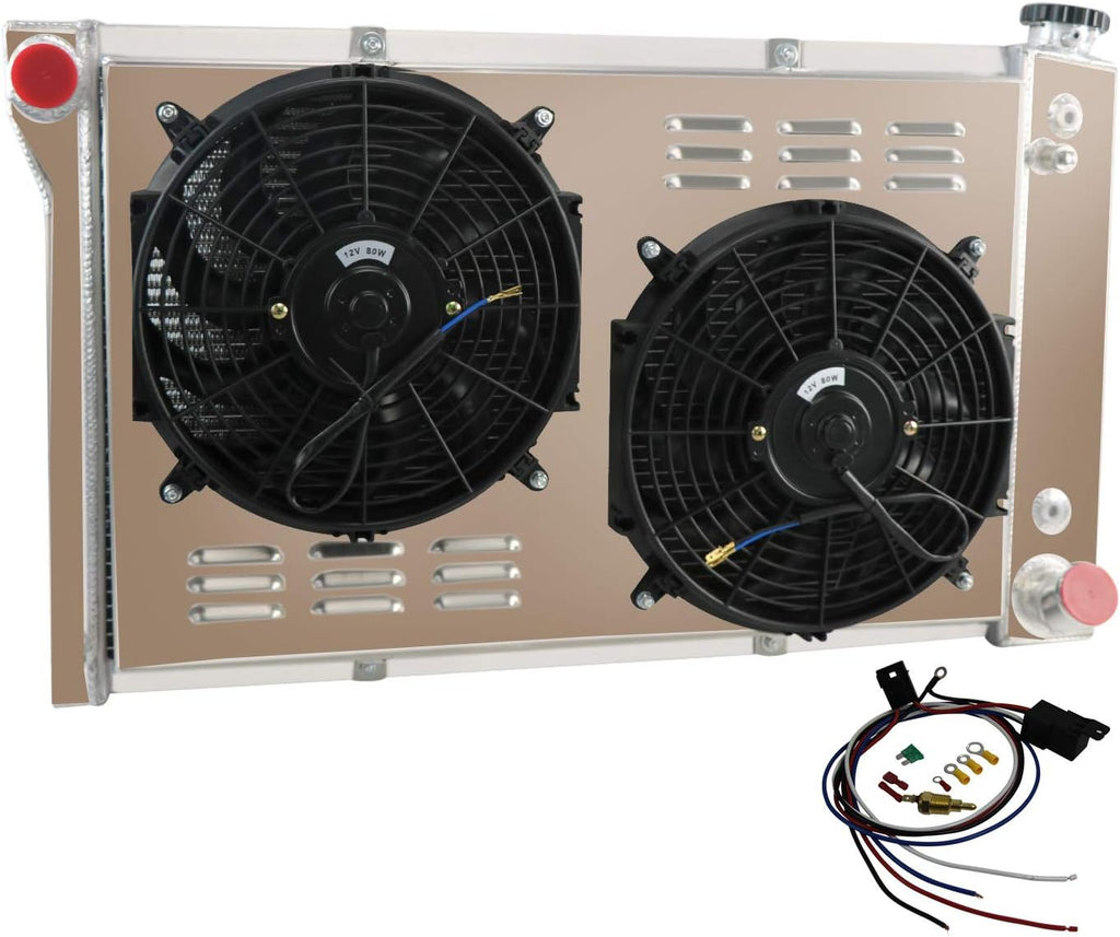 All Aluminum 4 Row Core Radiator with Fan Shroud Combo C626