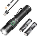 1200 Lumen LED Rechargeable Flashlight with Power Display, IP67 Waterproof, 5 Light Modes E59387