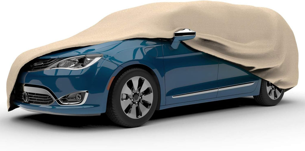Tan Van Cover, 4 Layer Waterproof Dustproof, Fits Vans up to 216" L x 72" W x 72" H Q588534