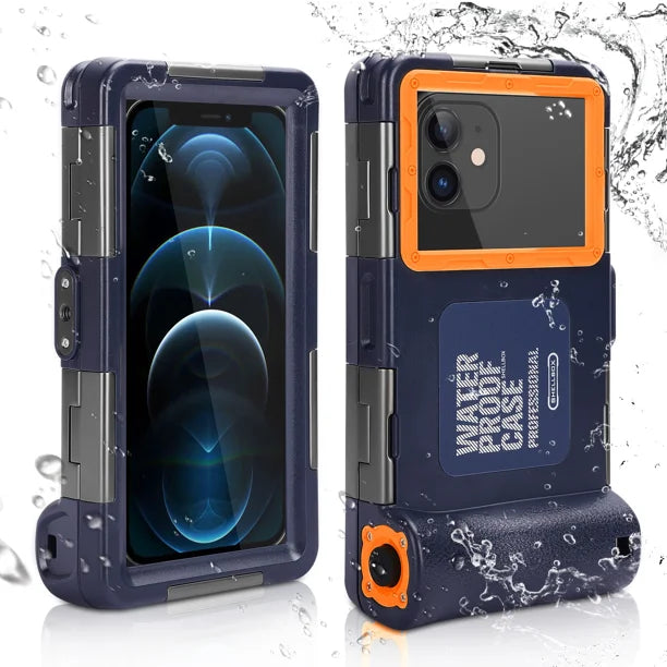 Waterproof Protective Case for Phones Up to 6.9 Inch with Lanyard X83647