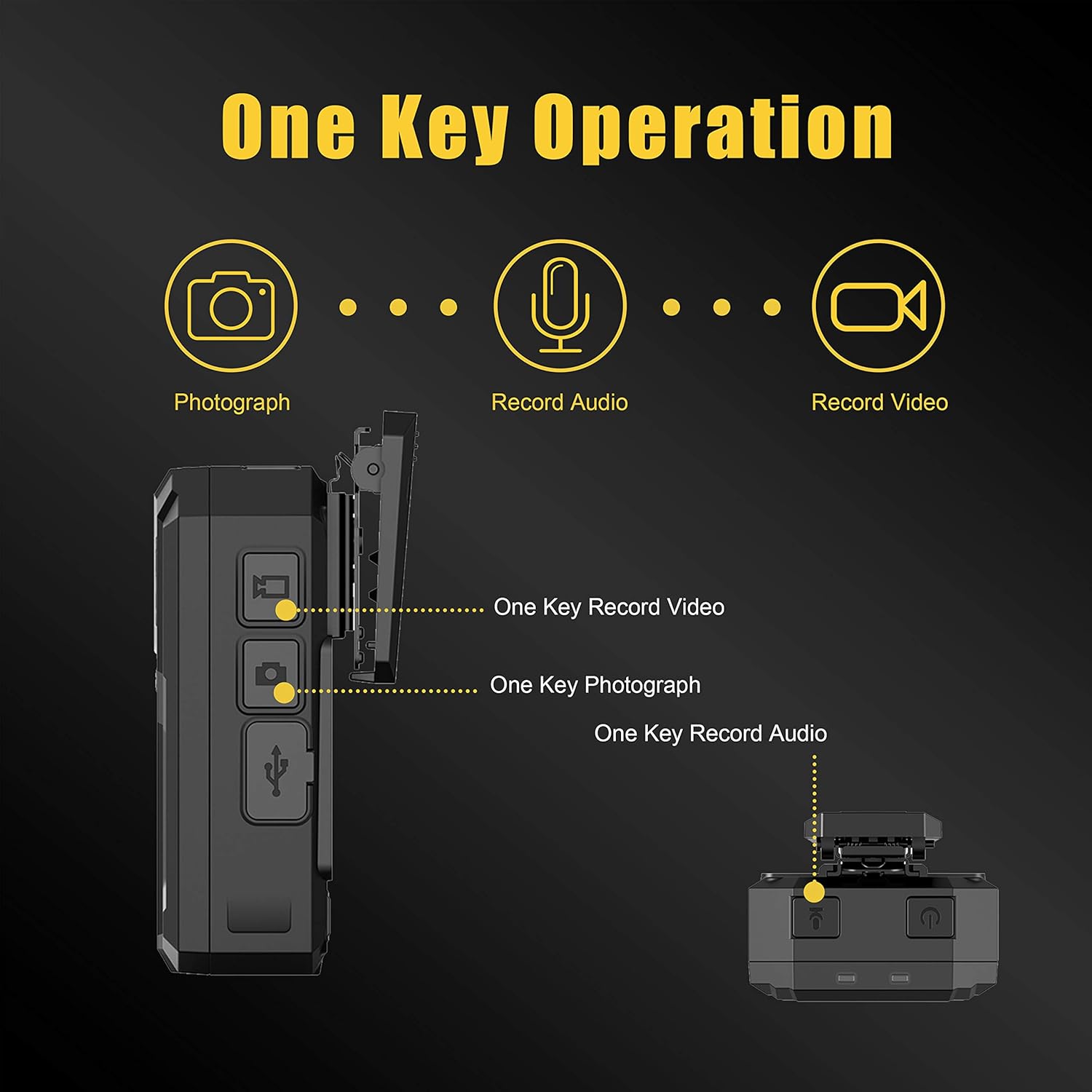 Police Body Camera with Infrared Night Vision X683