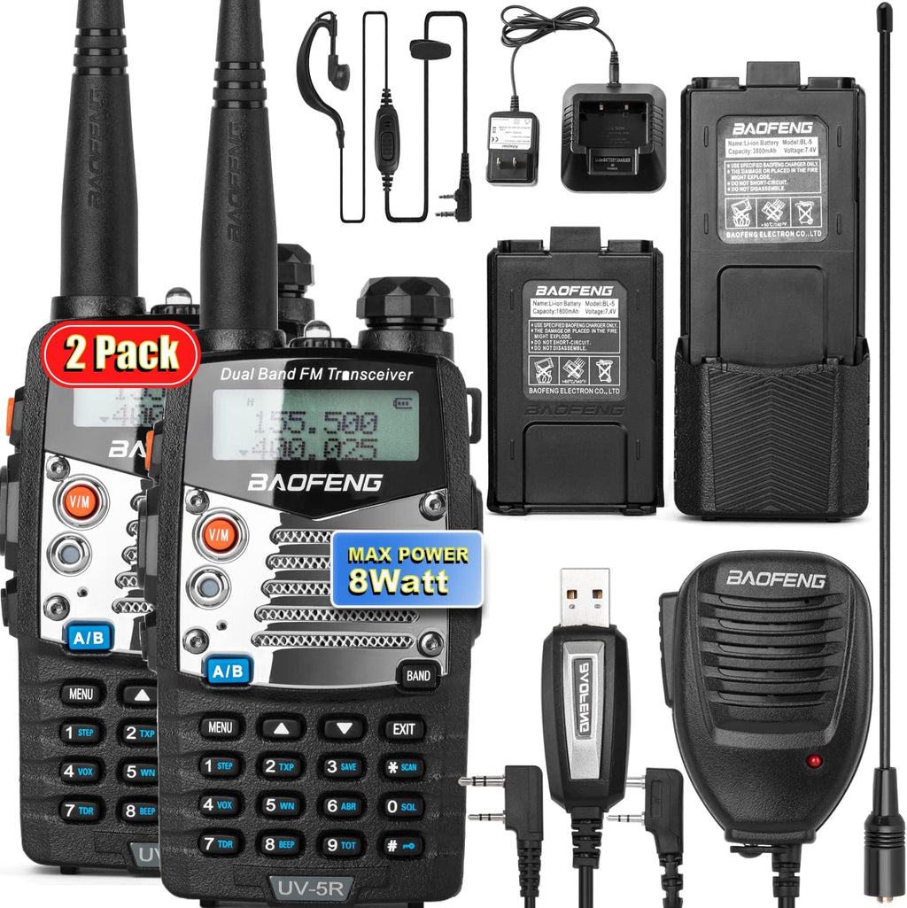 3 Pack Dual-Band Handheld Ham Radio with Rechargeable Battery E479