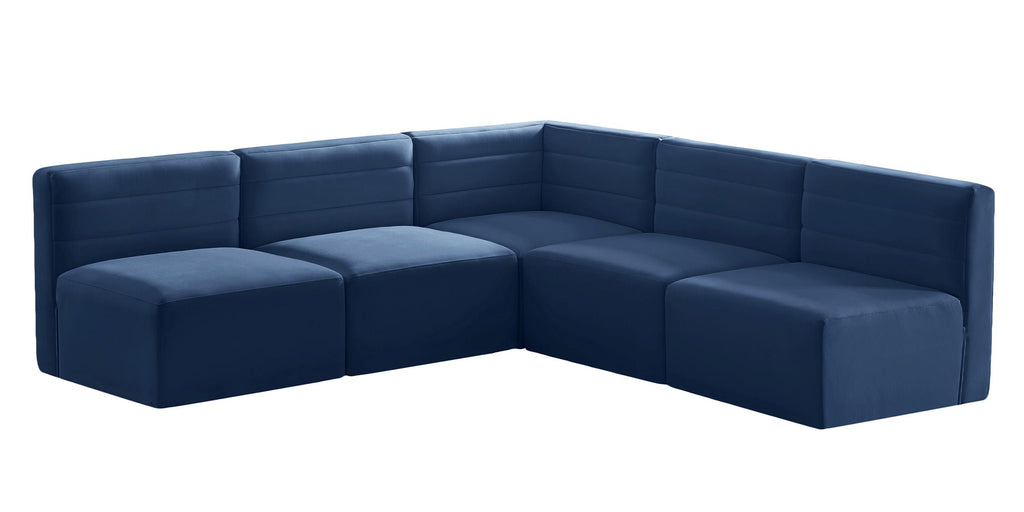 Navy Velvet Modular Sectional Sofa H4376