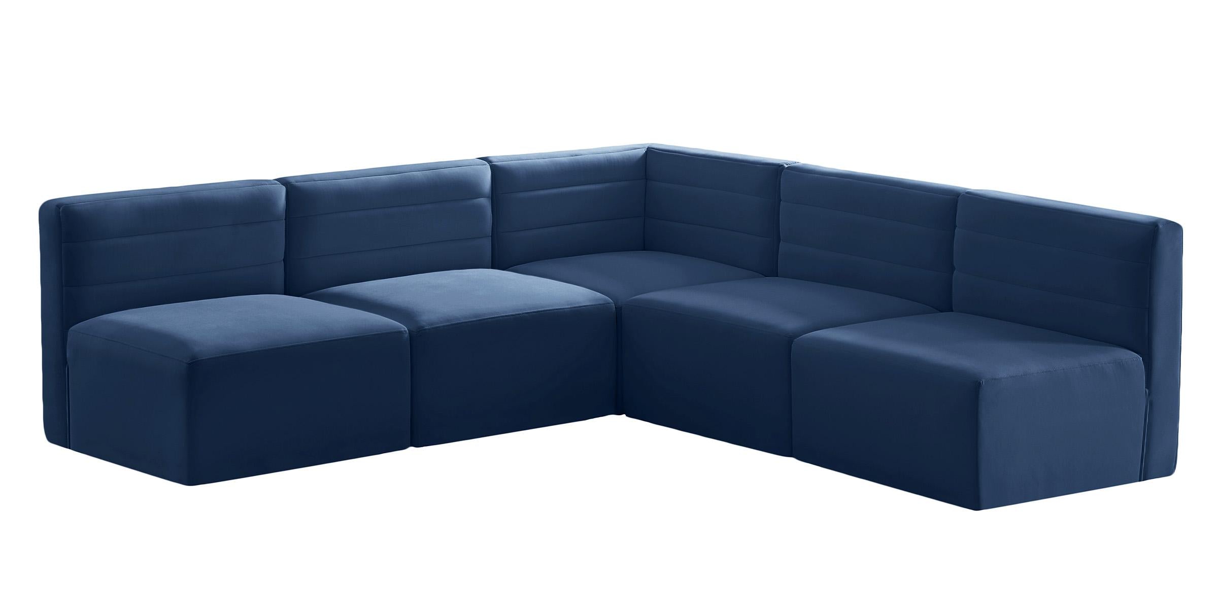 Navy Velvet Modular Sectional Sofa H4376