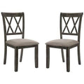 Side Chair Set-2 in Fabric and Weathered Gray O897044