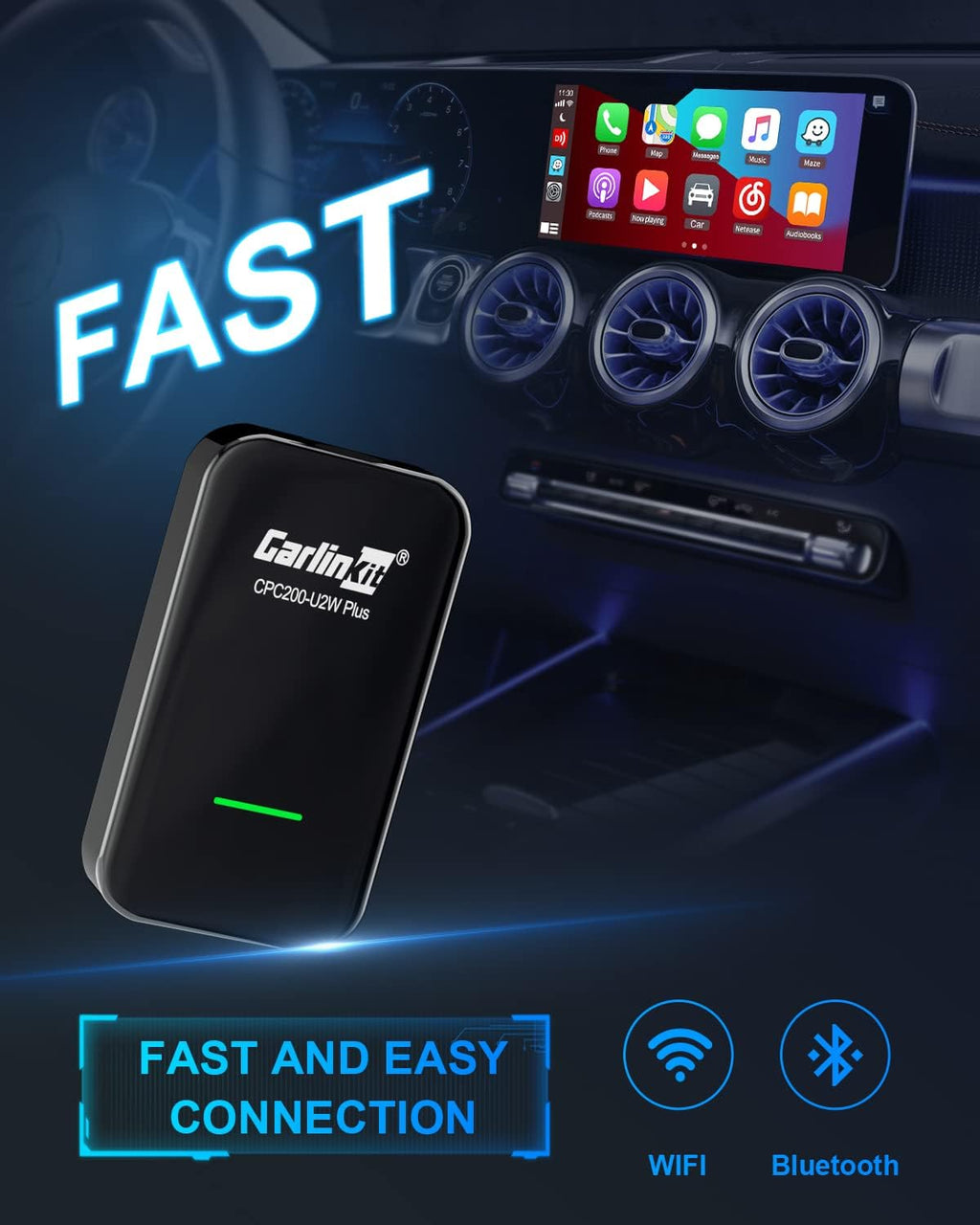 Wireless CarPlay Adapter with 2 USB Cables D194802