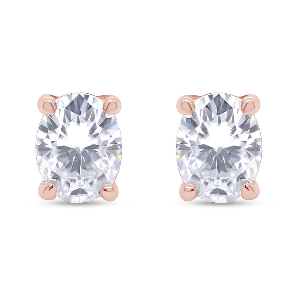 18k Rose Gold over Stud Earrings T7189