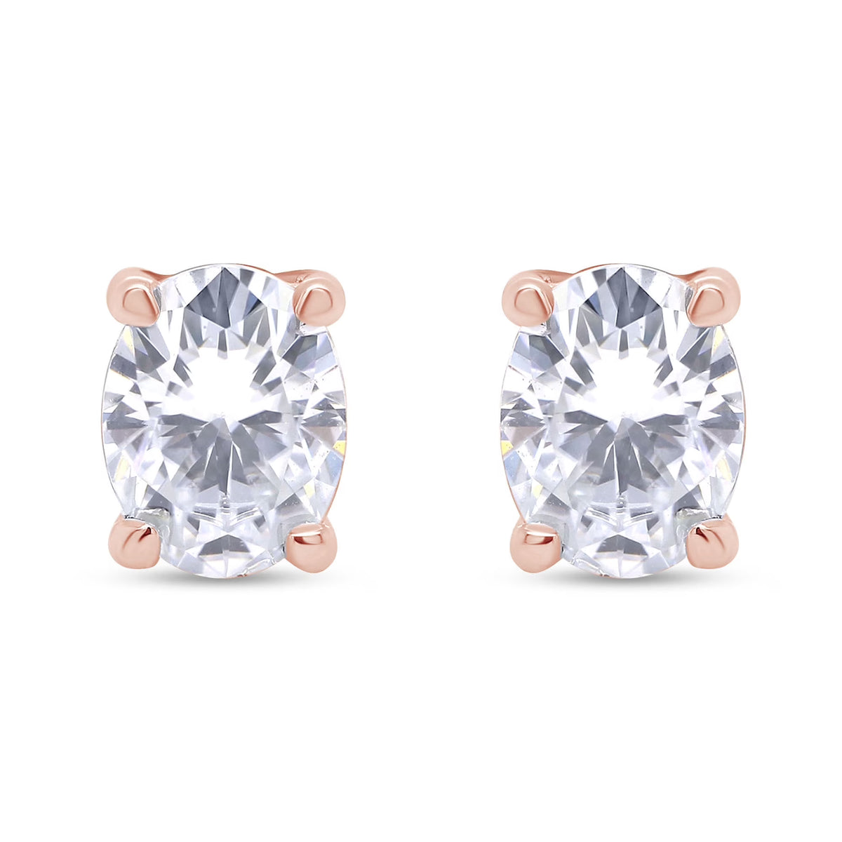 18k Rose Gold over Stud Earrings T7189