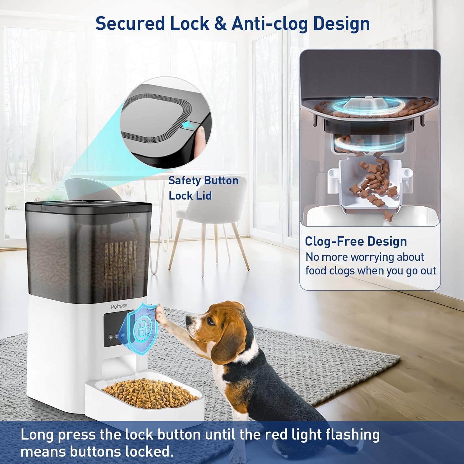 4L Automatic Cat Feeder with WiFi and 10s Voice Recorder, Pack of 2 I101661