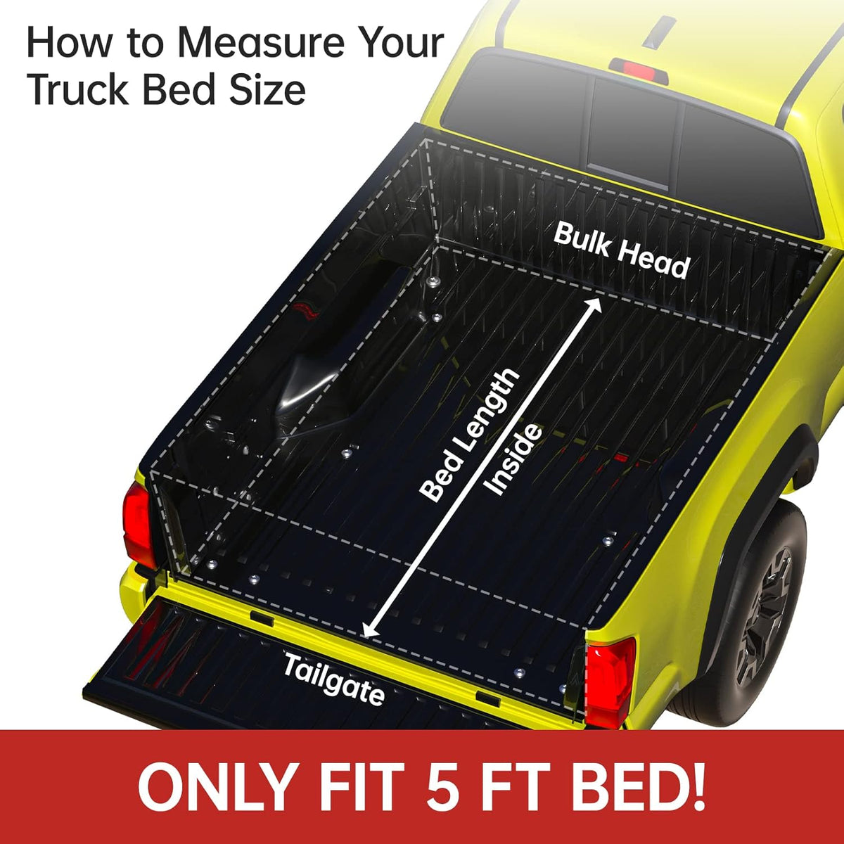 Soft Roll Up Truck Bed Tonneau Cover for 5' Bed (60") L753