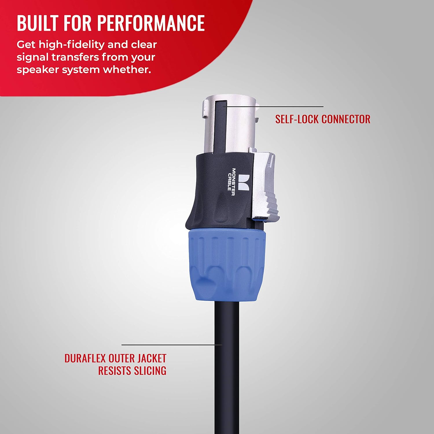 10ft Speaker Cable with SpeakOn Connectors D2863