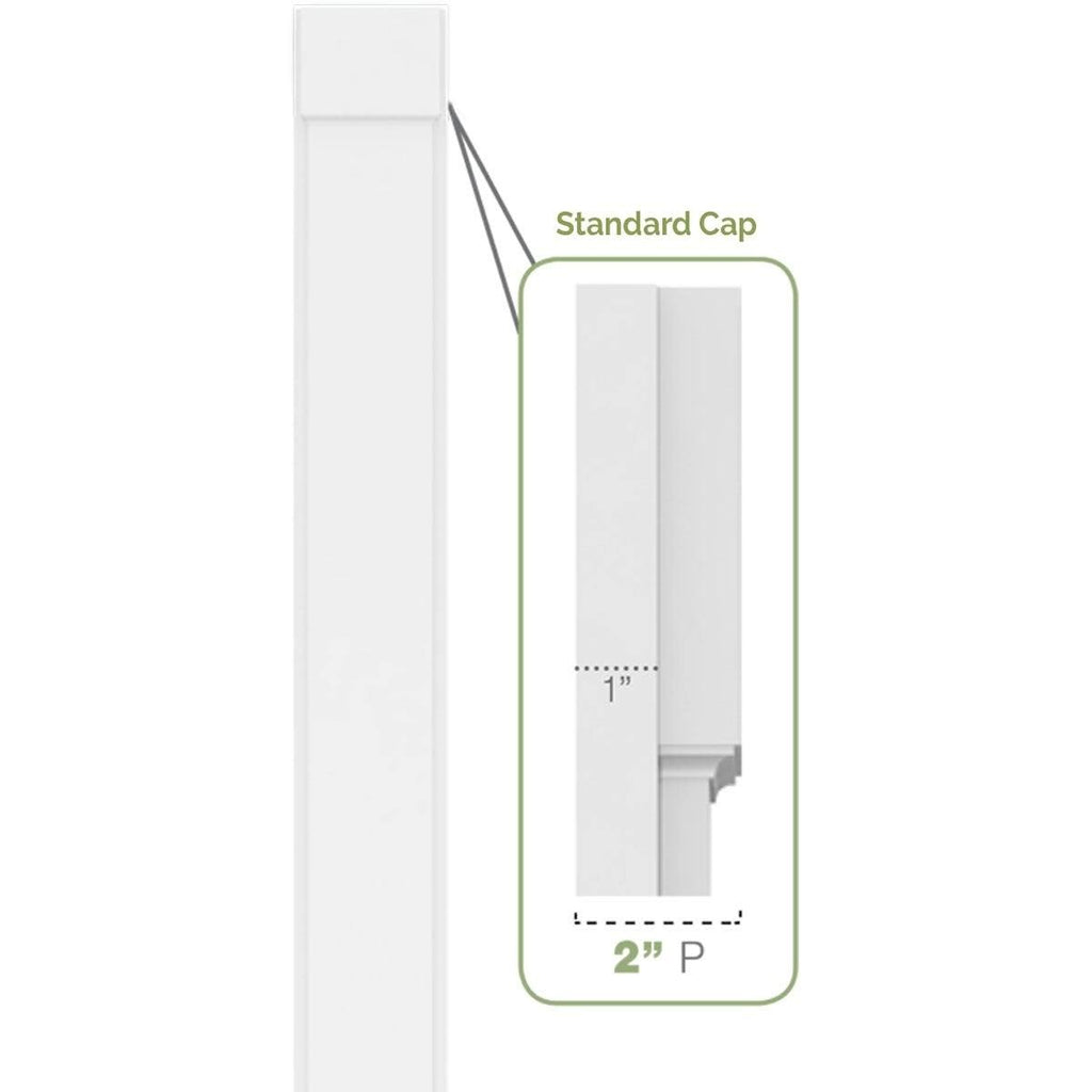 Two Equal Raised Panel PVC Pilaster (Pair) E6527
