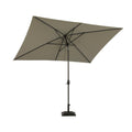 Rectangular Aluminum Market Patio Umbrella in Gray C991603