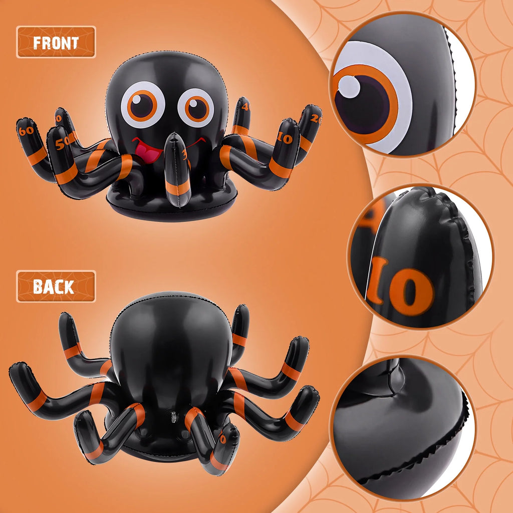 Inflatable Halloween Spider Ring Toss Game with Inflatable Rings Air Pump M47183