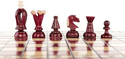Vintage Carved Wooden Chess Set K967