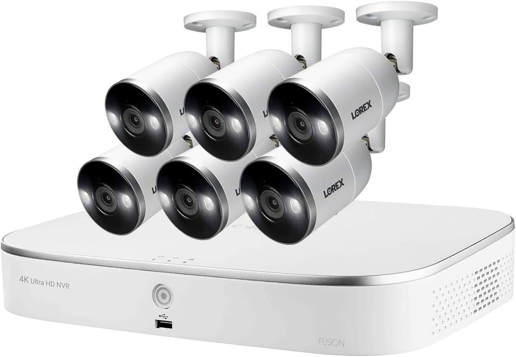 4K Wired NVR Security Camera System, 3TB 8 Channel, 6 Cameras X8466
