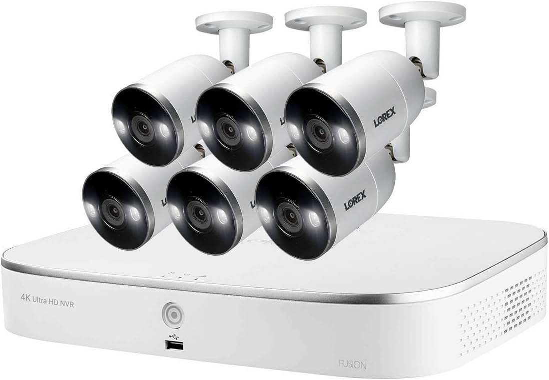 4K Wired NVR Security Camera System, 3TB 8 Channel, 6 Cameras X8466