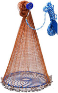 Flying Disc Cast Fishing Net with Lead Sinkers (9ft Radius) E65989