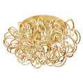 4 Light Tubular Flush Mount Fixture Gold A56597