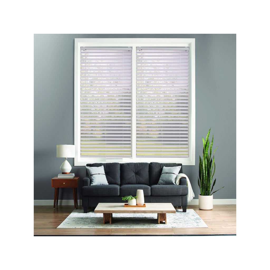 White Cordless Venetian Vinyl Blinds G8172