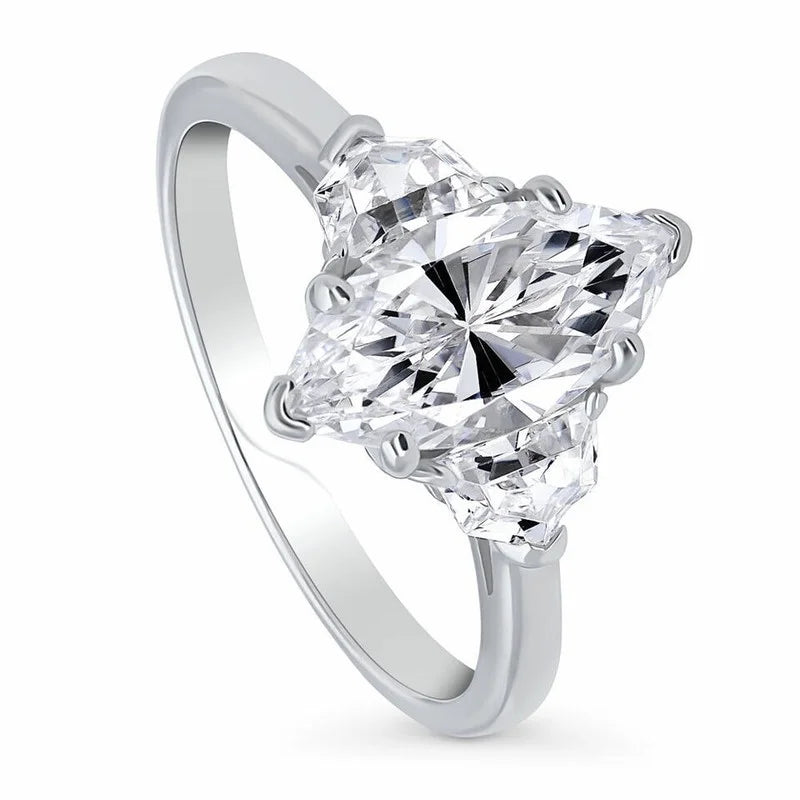14K White Gold Moissanite Diamond Engagement Ring J282310