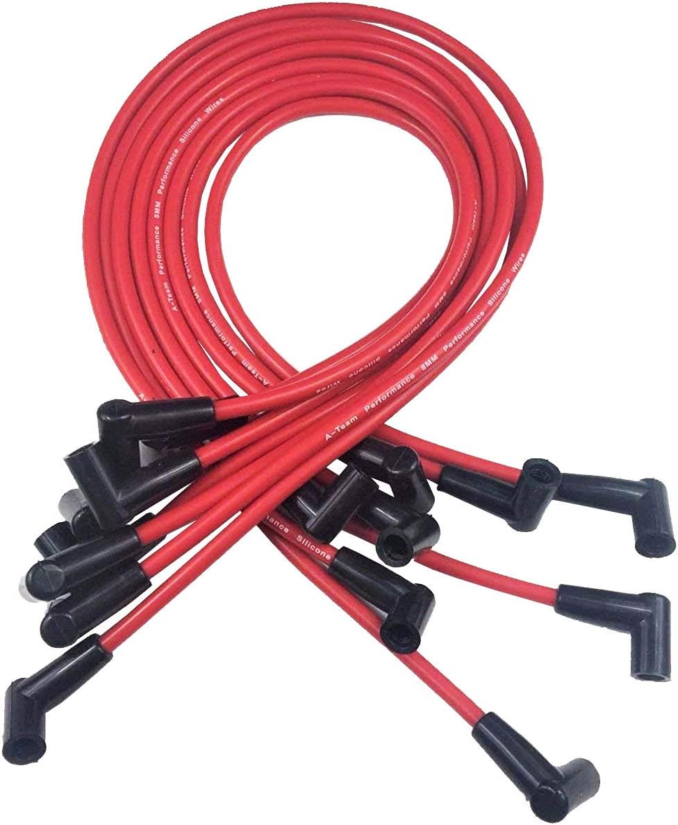 Red 8mm HEI Distributor and Spark Plug Wires Set W179338