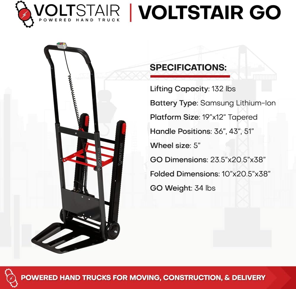 Portable Electric Stair Climbing Hand Truck with 150lb. Lift Capacity F917