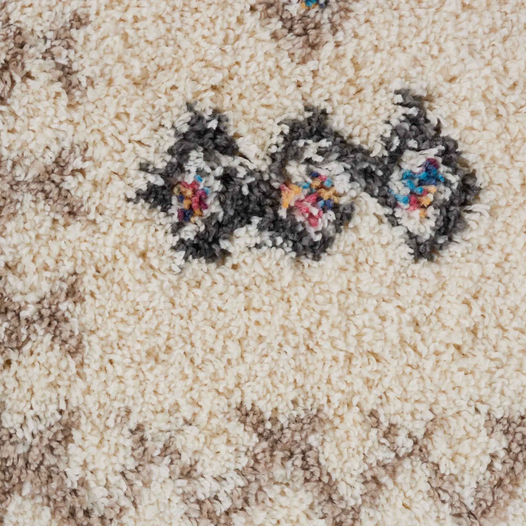 Ivory Shag Area Rug U755