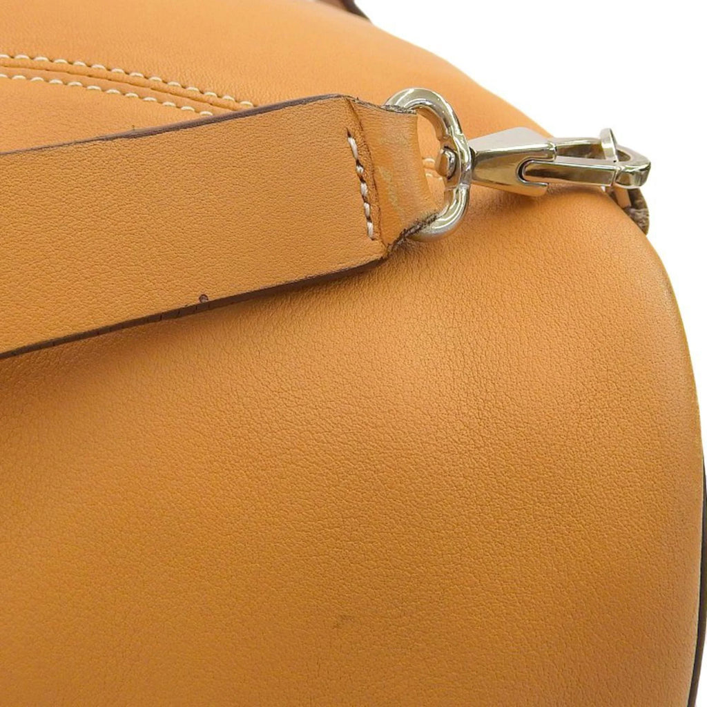 Camel Leather Drawstring Backpack H9412