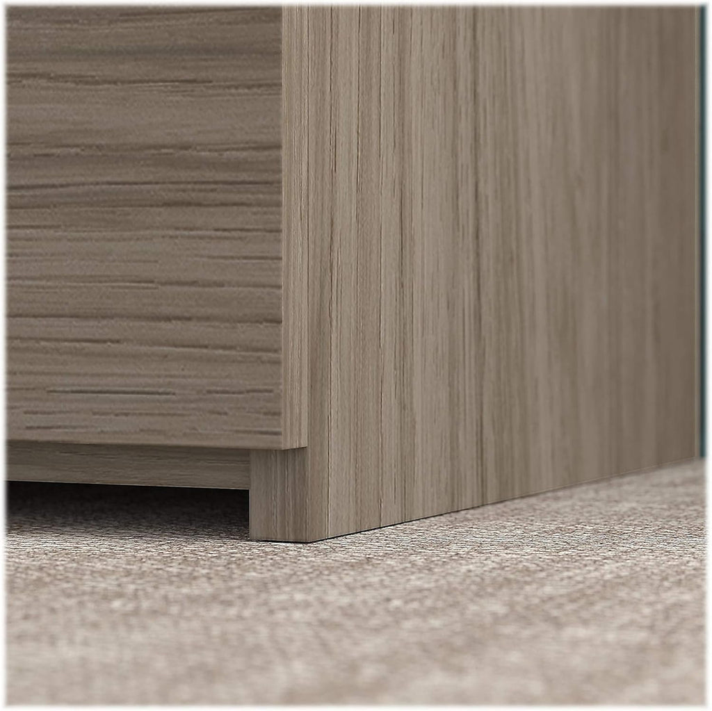 5 Shelf Bookcase with Doors in Modern Hickory E576