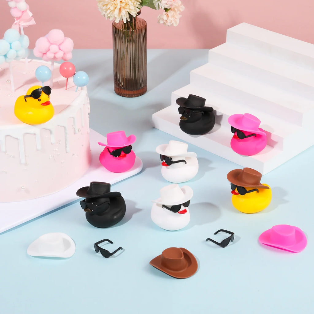 12 Pack Cowboy Rubber Duck with Hat and Sunglasses C8139