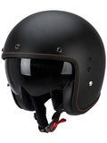 Matt-Black Solid Jet Helmet J147