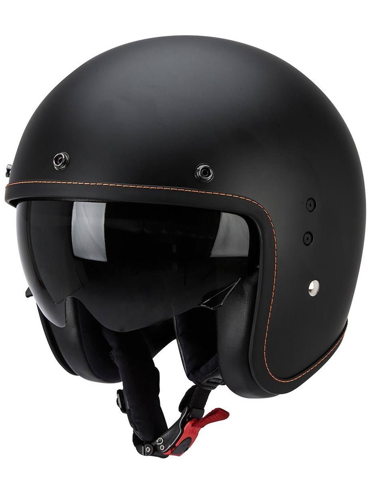 Matt-Black Solid Jet Helmet J147