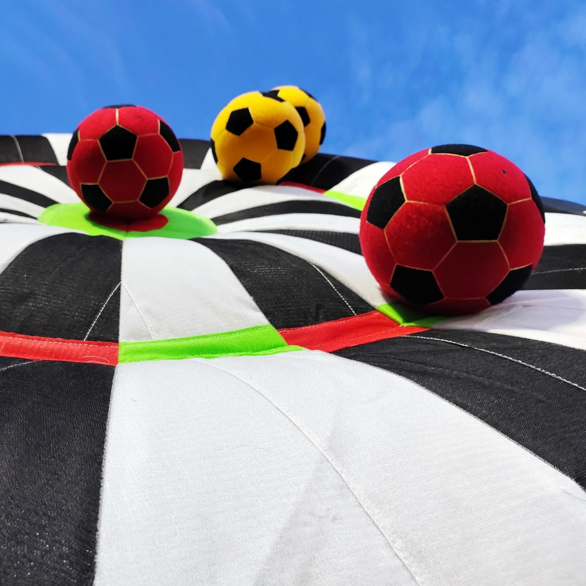 10FT Tall Giant Inflatable Soccer Dart Board with 450w Blower, 8 Soccer Balls Y975