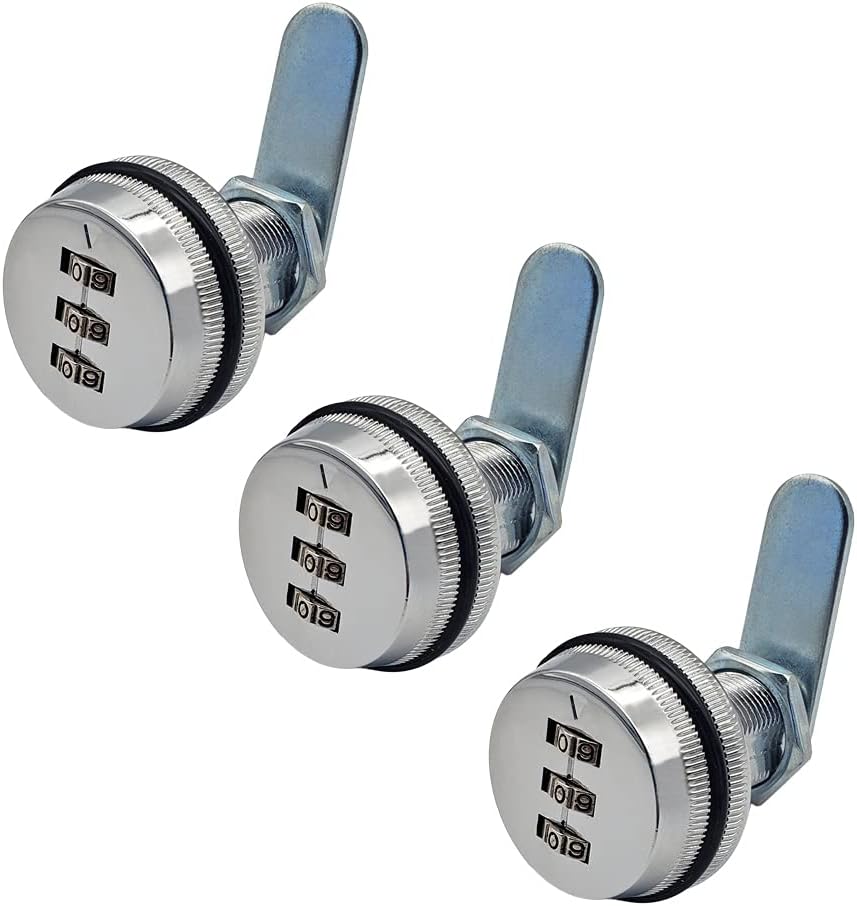 3 Packs Black 20mm Digital Combination Cabinet Lock Z100713