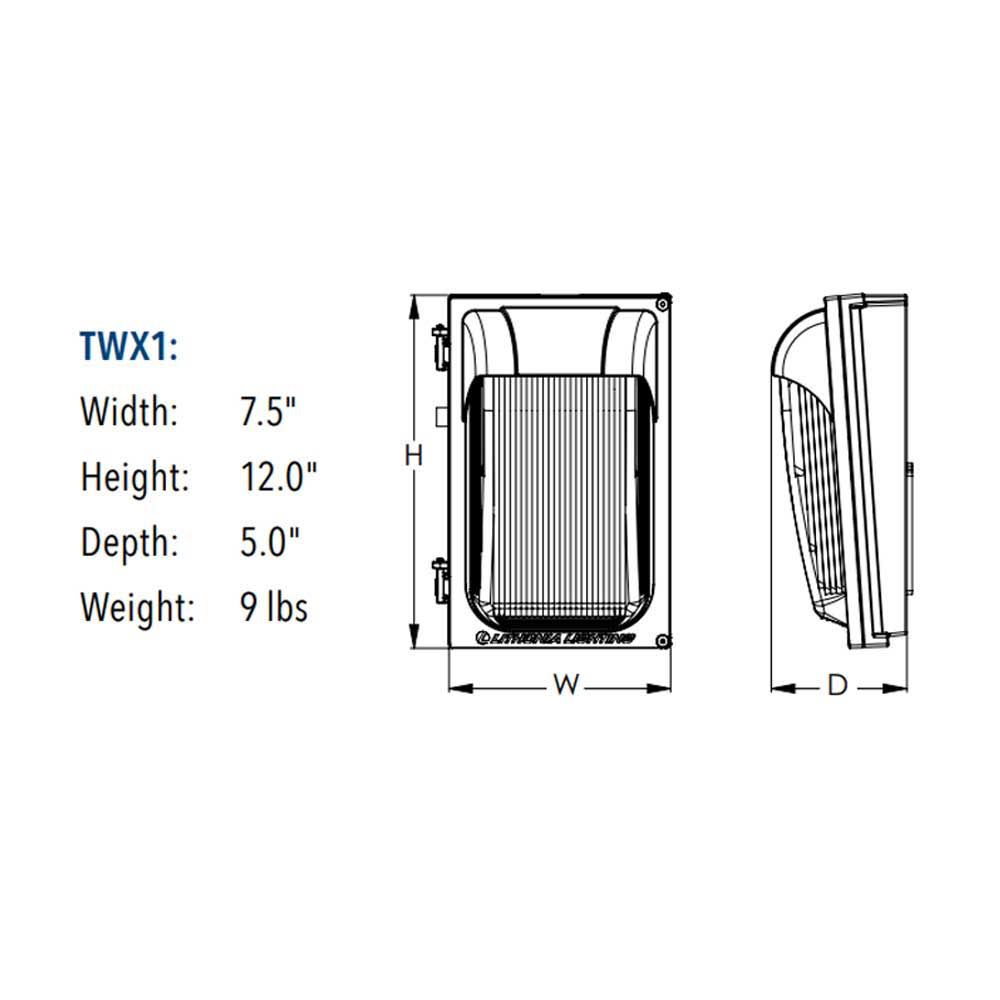 LED Wall Pack 22 Watt 5000K Photocell H7817