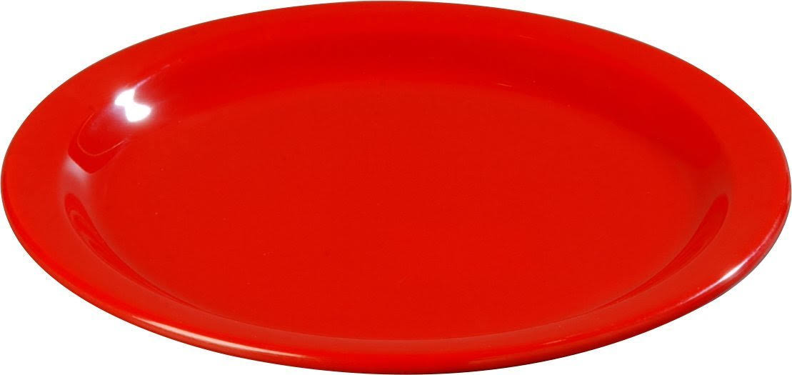 Red 9x22 Melamine Plate - 48/Case H858