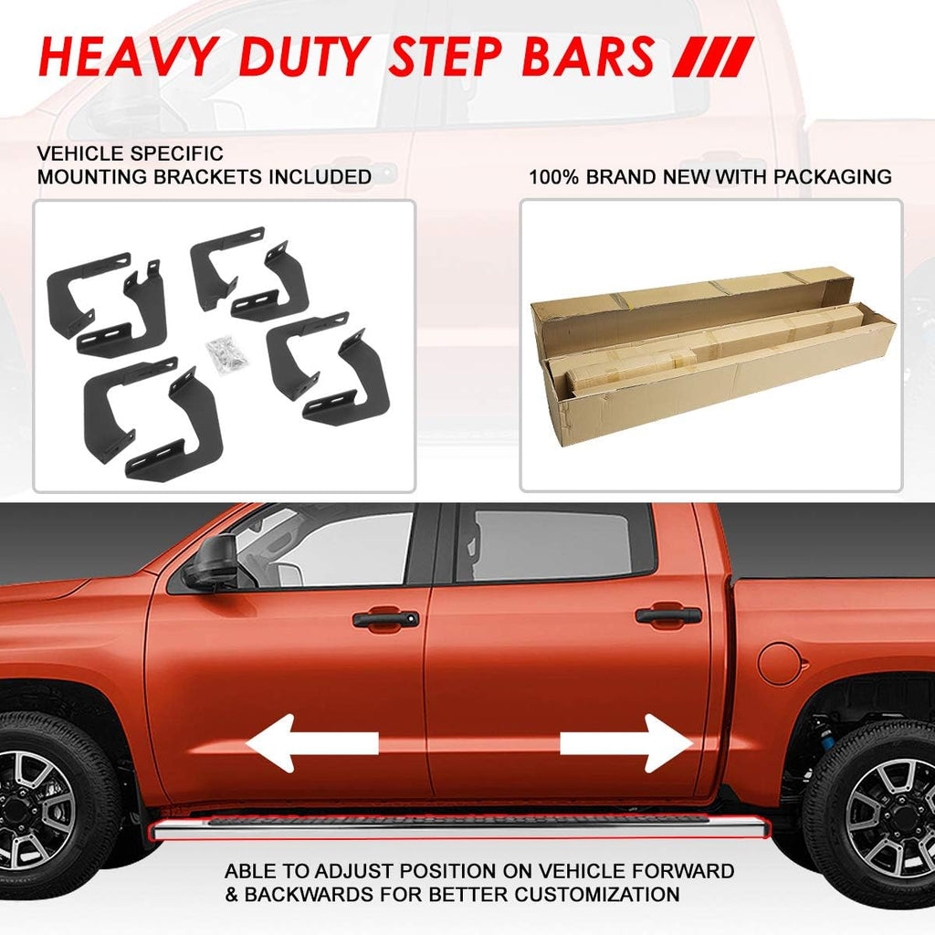 5 Inches Stainless Steel Polished Chrome Step Nerf Bar Running Boards R8844