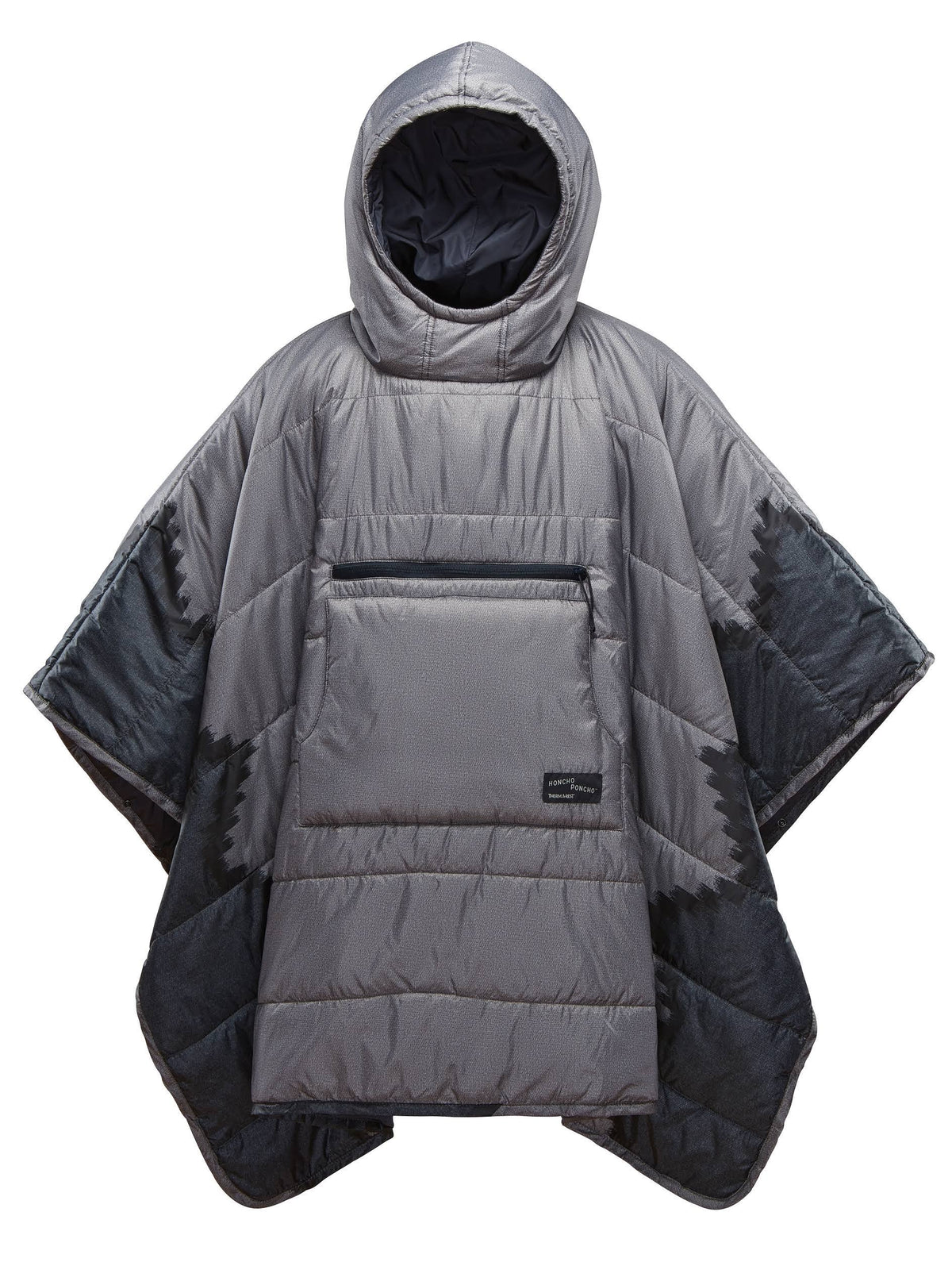 Slate Print Poncho E391