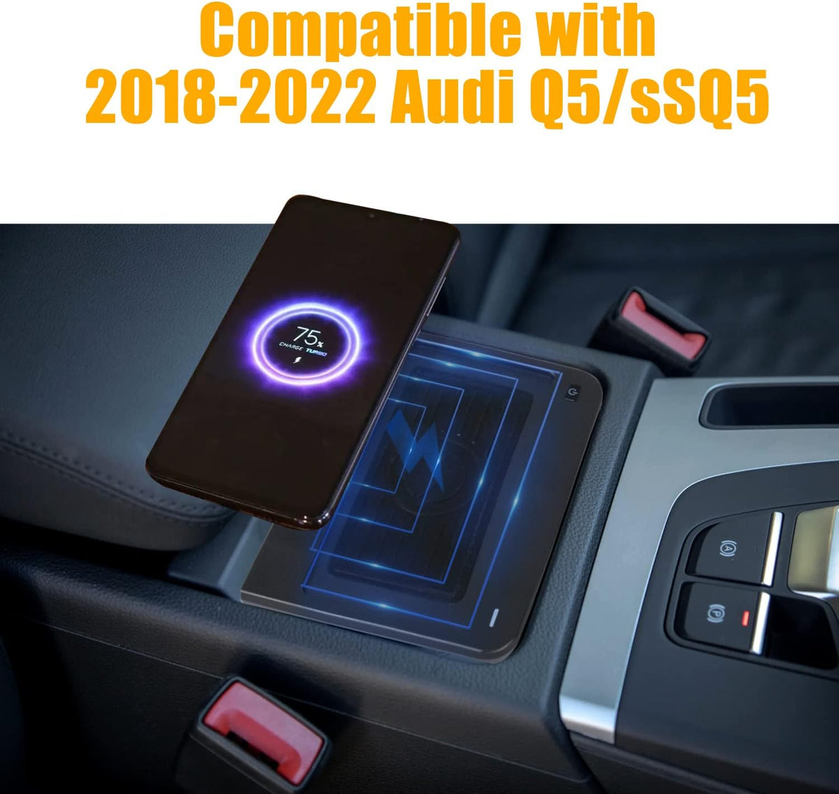 Wireless Car Charger Center Console for Audi Q5 SQ5 Pack of 2 O5975