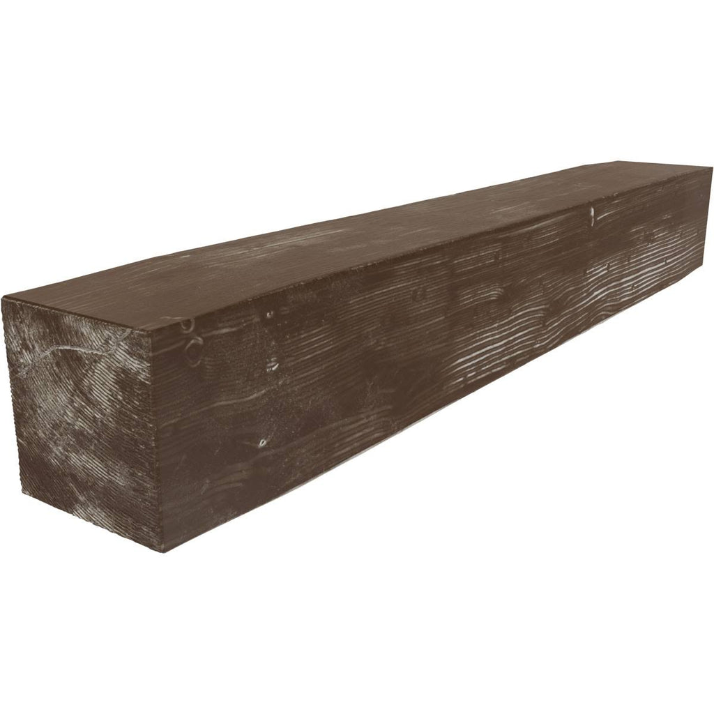Vintage Mahogany Sandblasted Faux Wood Fireplace Mantel U284216