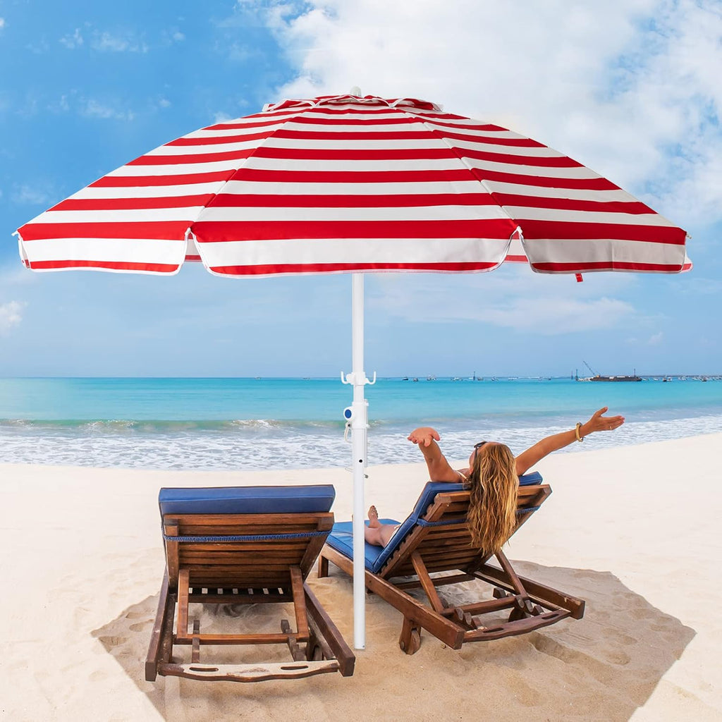 6.5FT Beach Umbrella with Carry Bag E310912