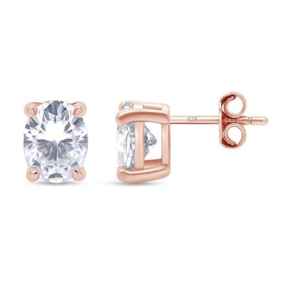 18k Rose Gold over Stud Earrings T7189