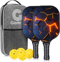 Graphite Pickleball Paddles Set of 2 with 4 Balls and Carry Bag G820994