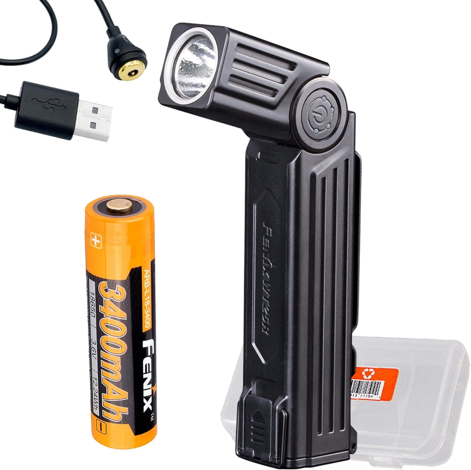Rechargeable Handheld Worklight Flashlight with Battery, Pack of 2 N42616