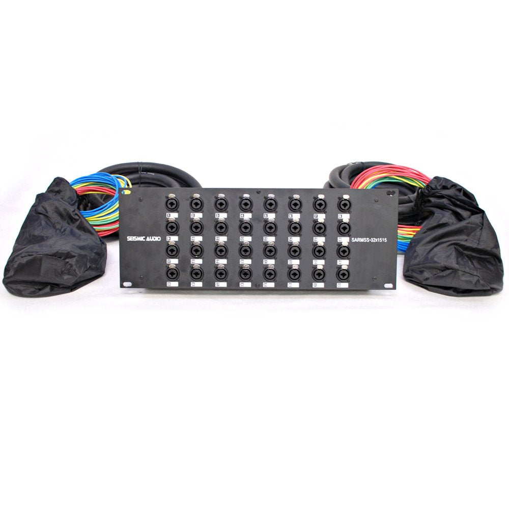 32 Channel TRS Combo Splitter Snake Cable with 5' and 30' XLR Trunks R300379