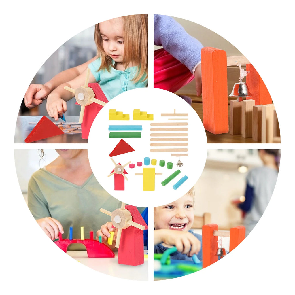 26Pcs Wooden Building Blocks Toys Kit J954820